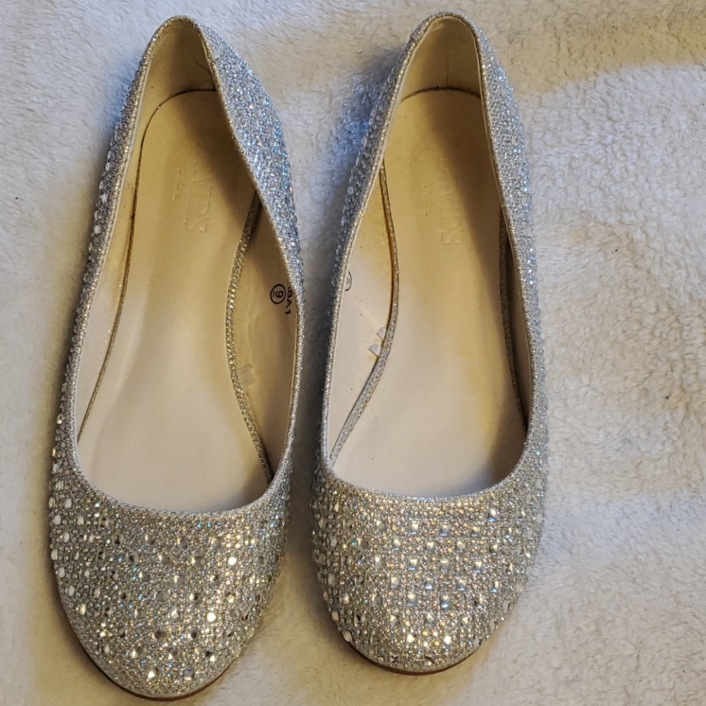 Davids bridal rhinestone slippers